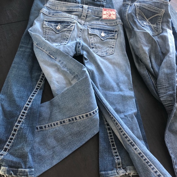 9 pairs of women’s designer denim jeans. 7 for all mankind, true religion & more - Picture 8 of 15